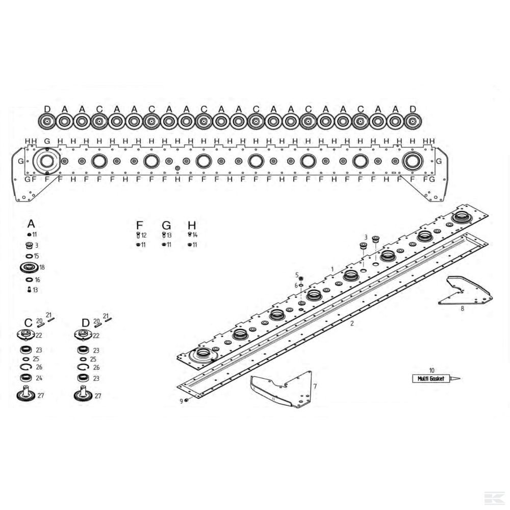 Привод косилочного диска, для Fella SM 3280 ISL