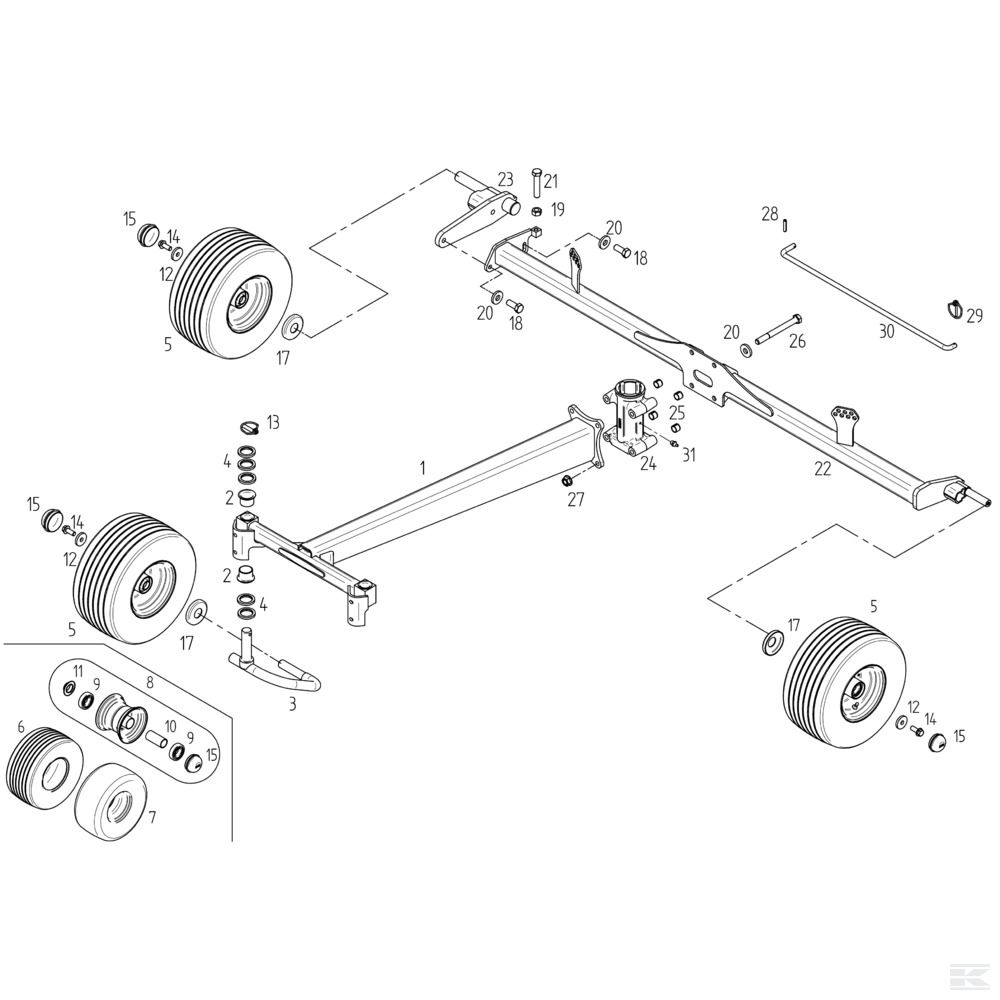 Механизм ходовой для Fella TS 10055