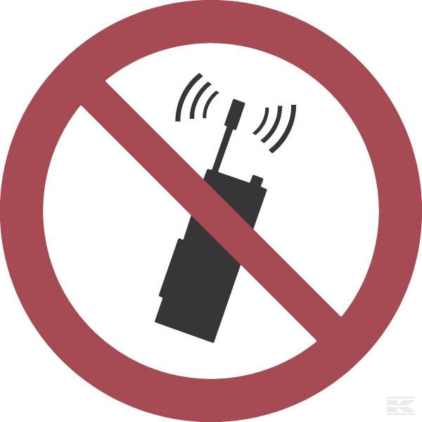 Предписывающие и запрещающие знаки, Мобильный телефон
