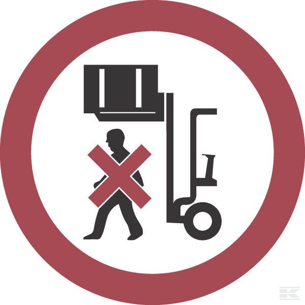 Предписывающие и запрещающие знаки, Поднятый груз