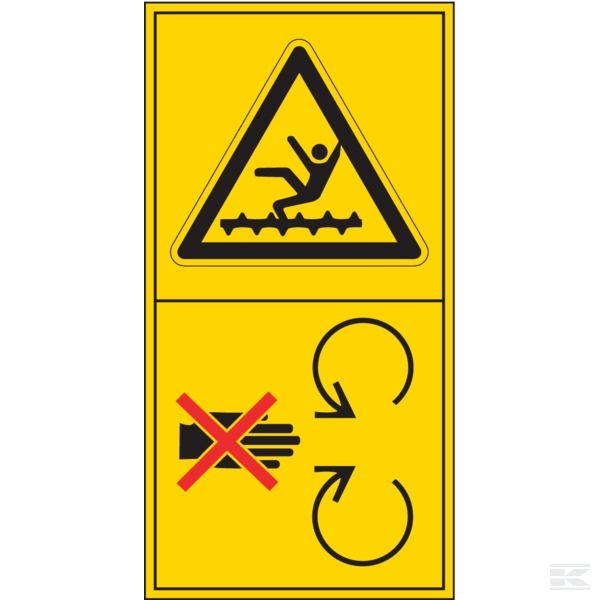 Предписывающие и запрещающие знаки, Опасность затягивания 3