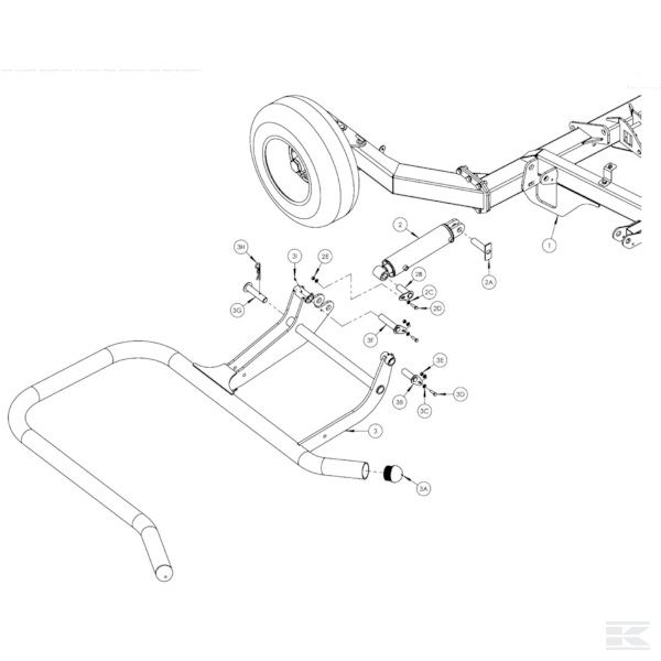 1.3 Фиксатор тюков 1510/1520 Спроектировано для Tanco 1500 Autowrap