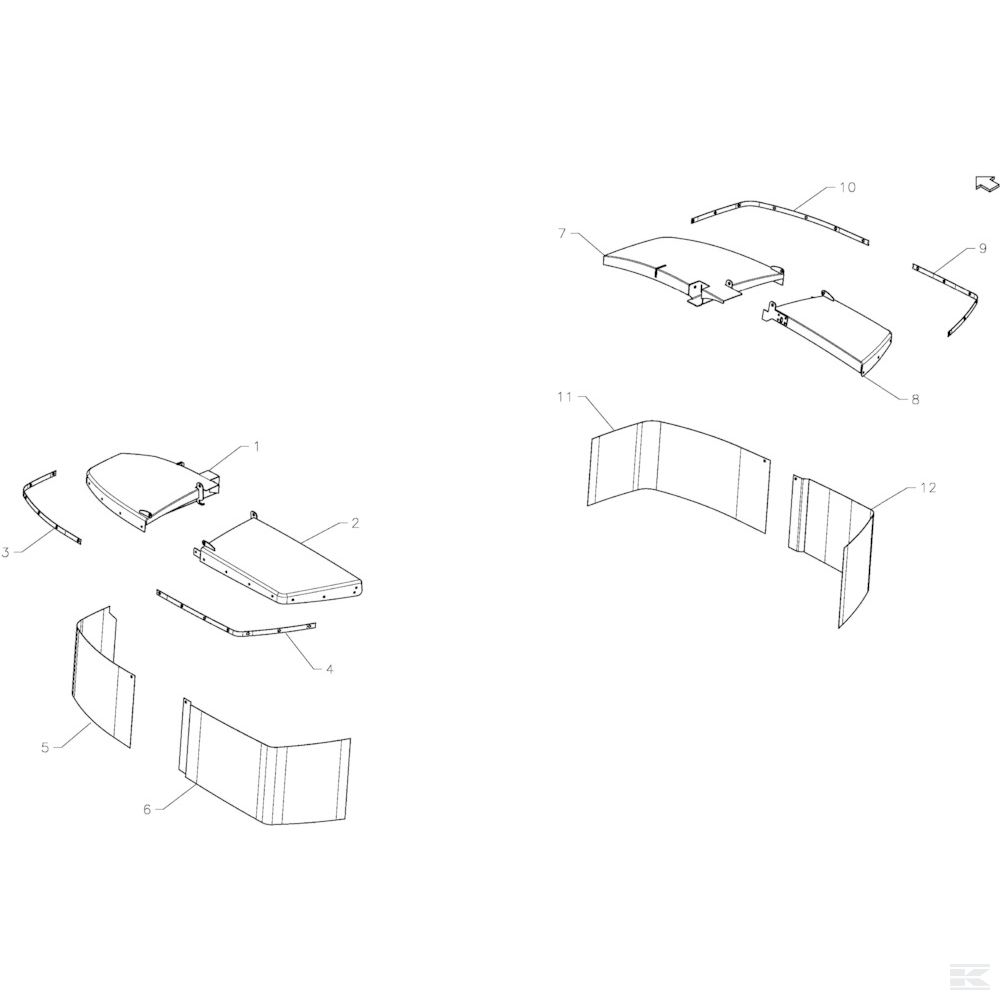 13 Кожух Спроектировано для Kverneland 3628FN
