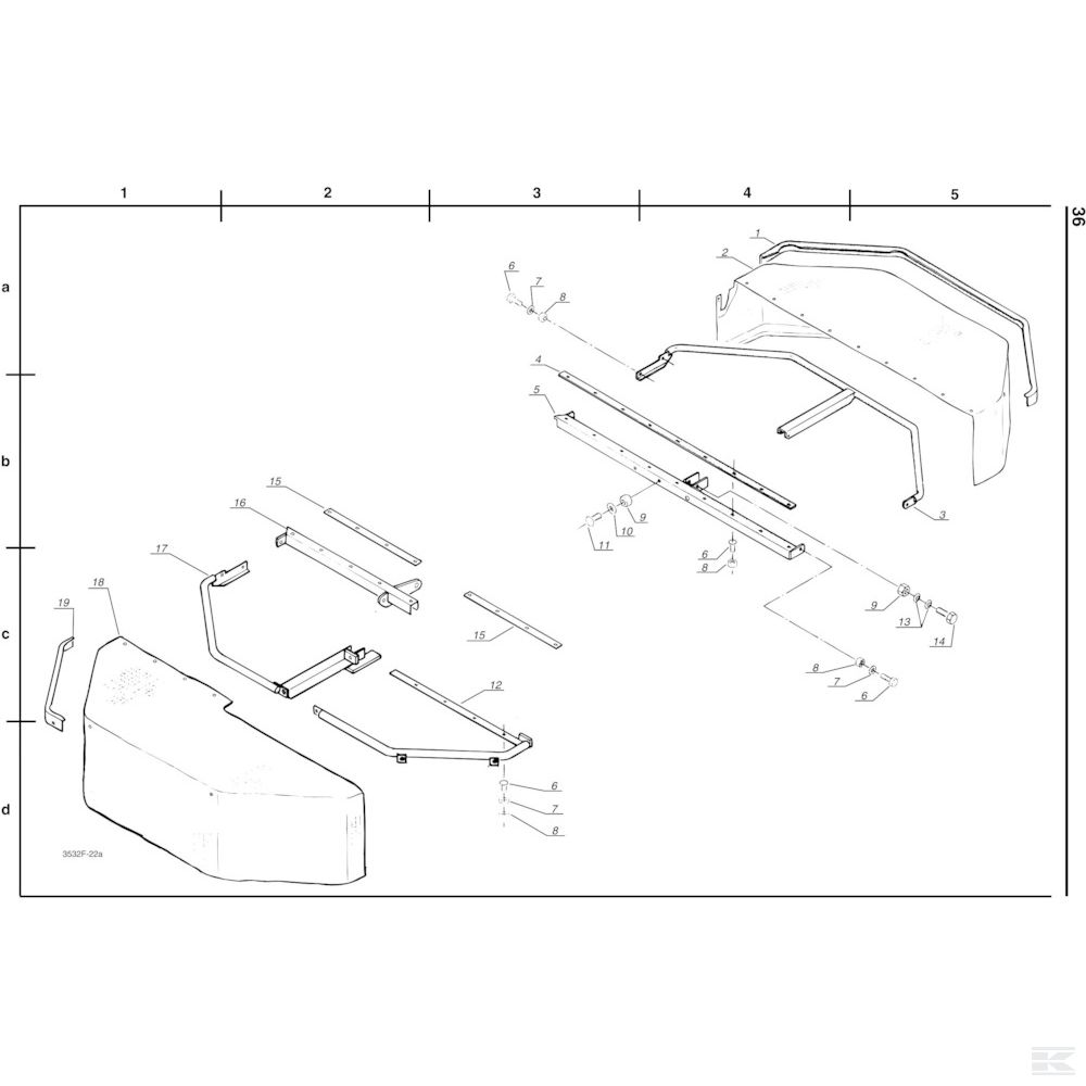 15 Брезенты Спроектировано для Kverneland 3532F