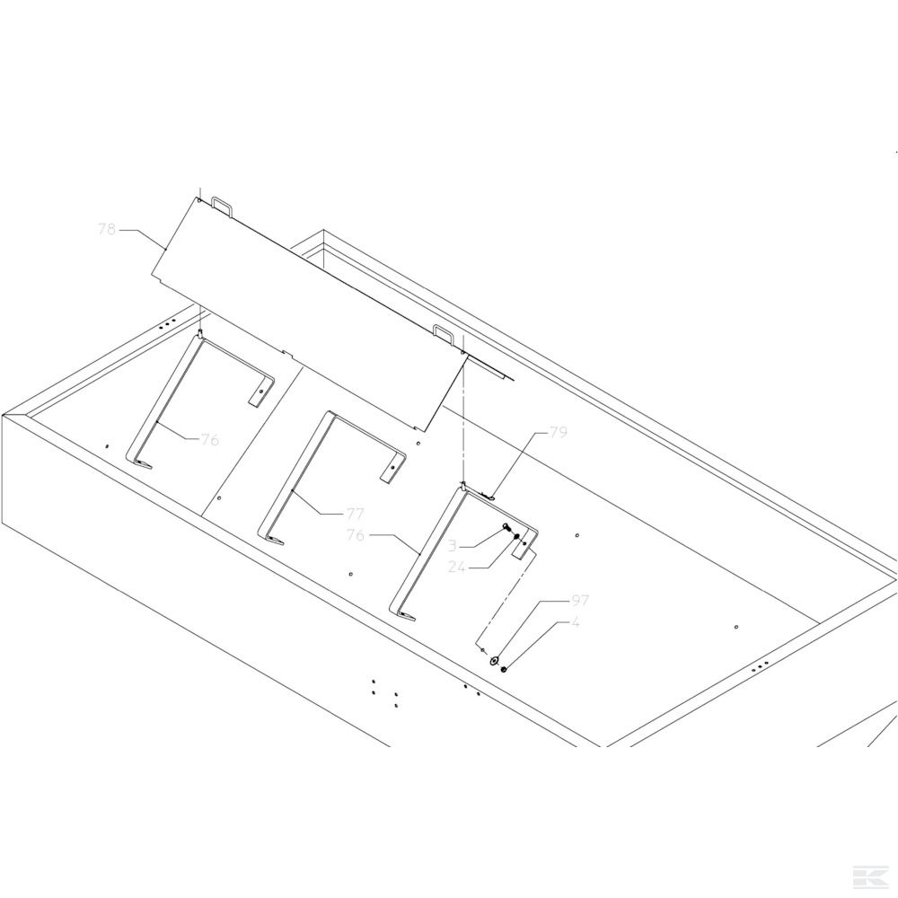10 Бункер Спроектировано для Kverneland Penton RS-M