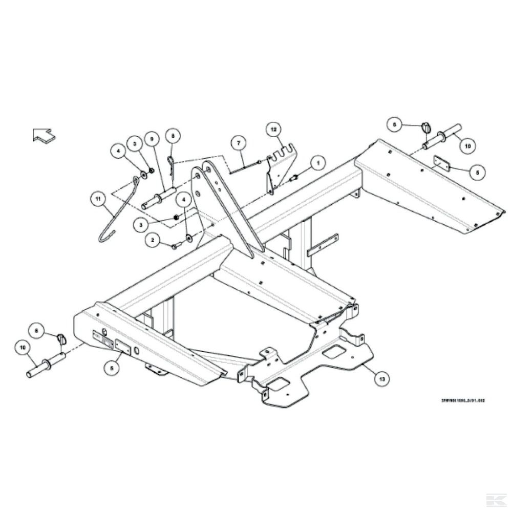 13 Рама Спроектировано для Kverneland Exacta-CL