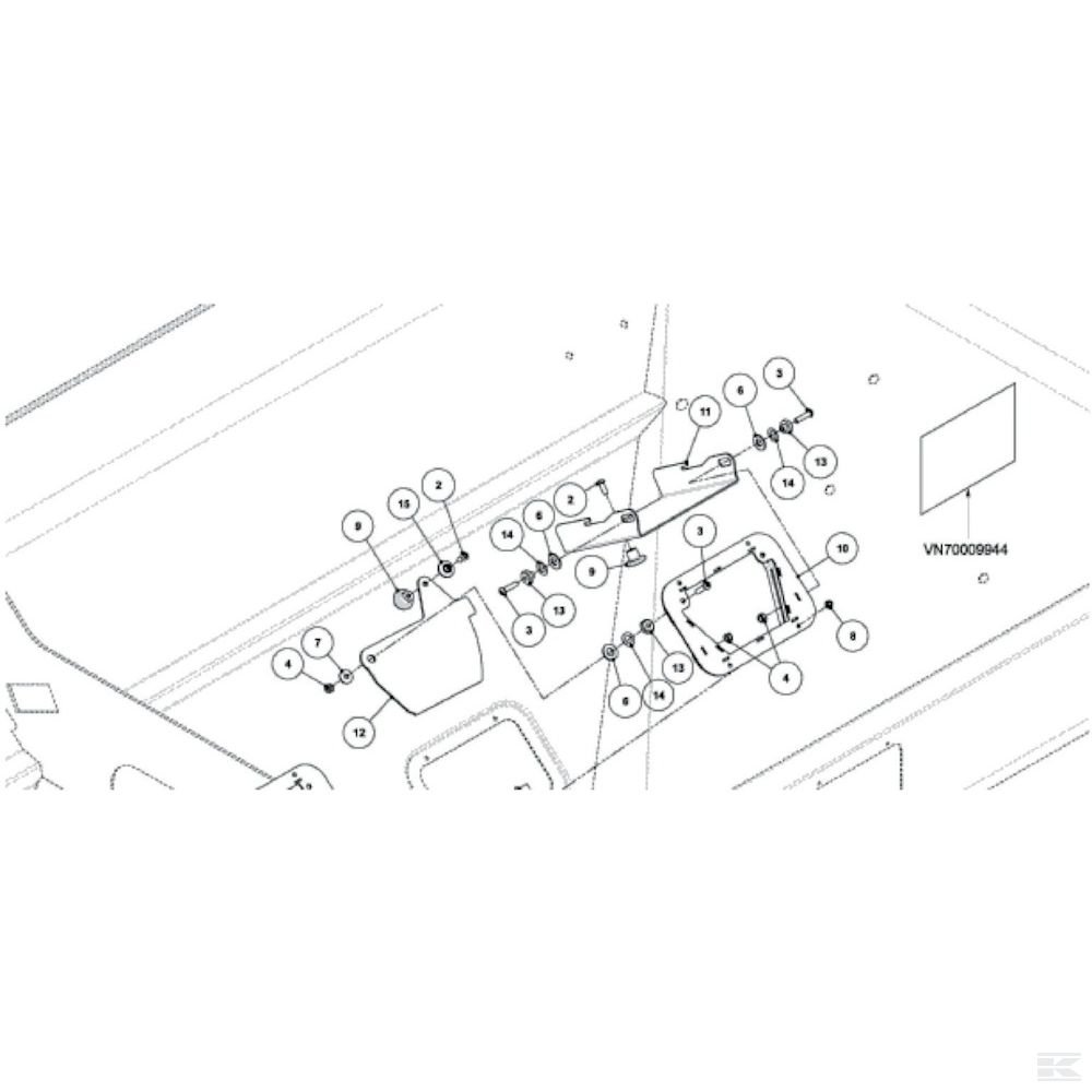20 Комплект для опорожнения бункера Спроектировано для Kverneland Exacta-TL GEO