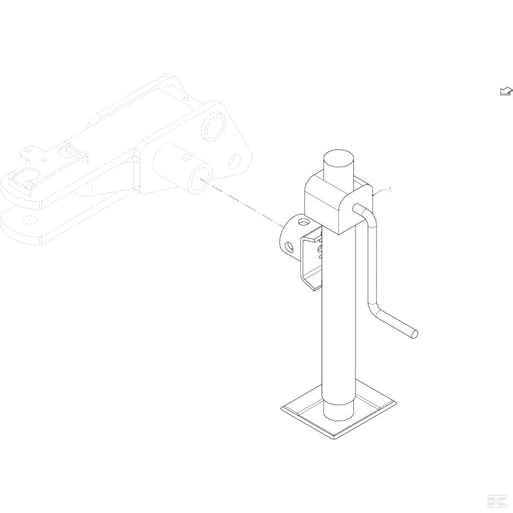 22 Опора для стоянки Спроектировано для Kverneland 8076CD