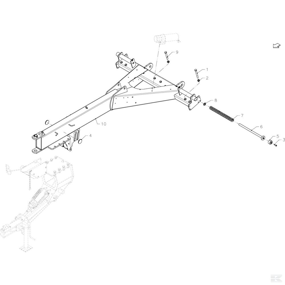 20 Тяговый брус Спроектировано для Kverneland 8076CD