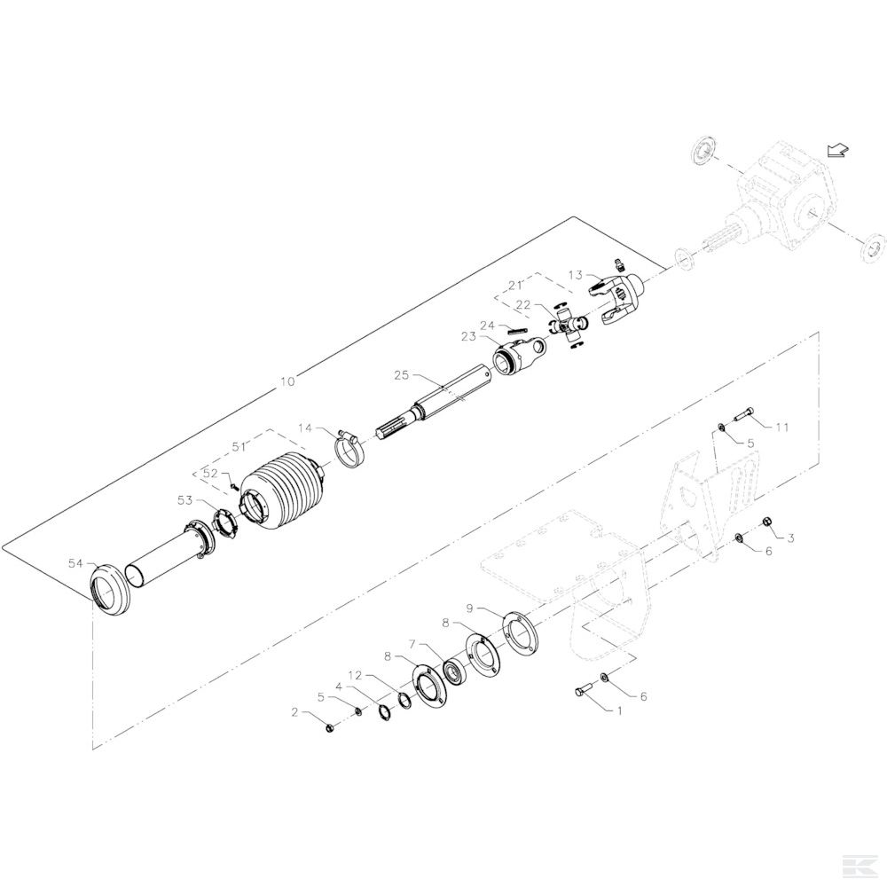 04 отбора мощности Спроектировано для Kverneland 8076C