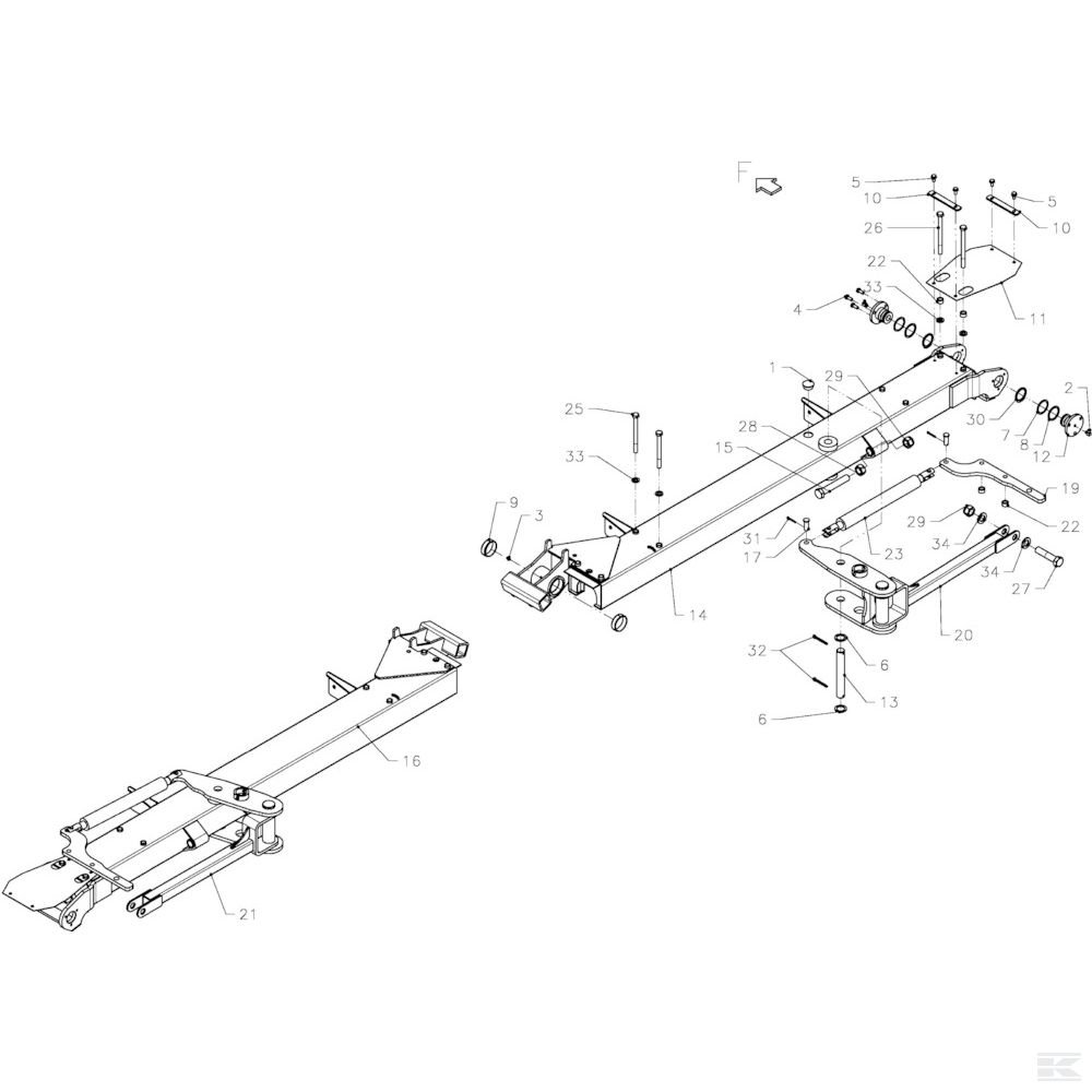 20 Боковая часть машины внутренняя Спроектировано для Kverneland 8083T