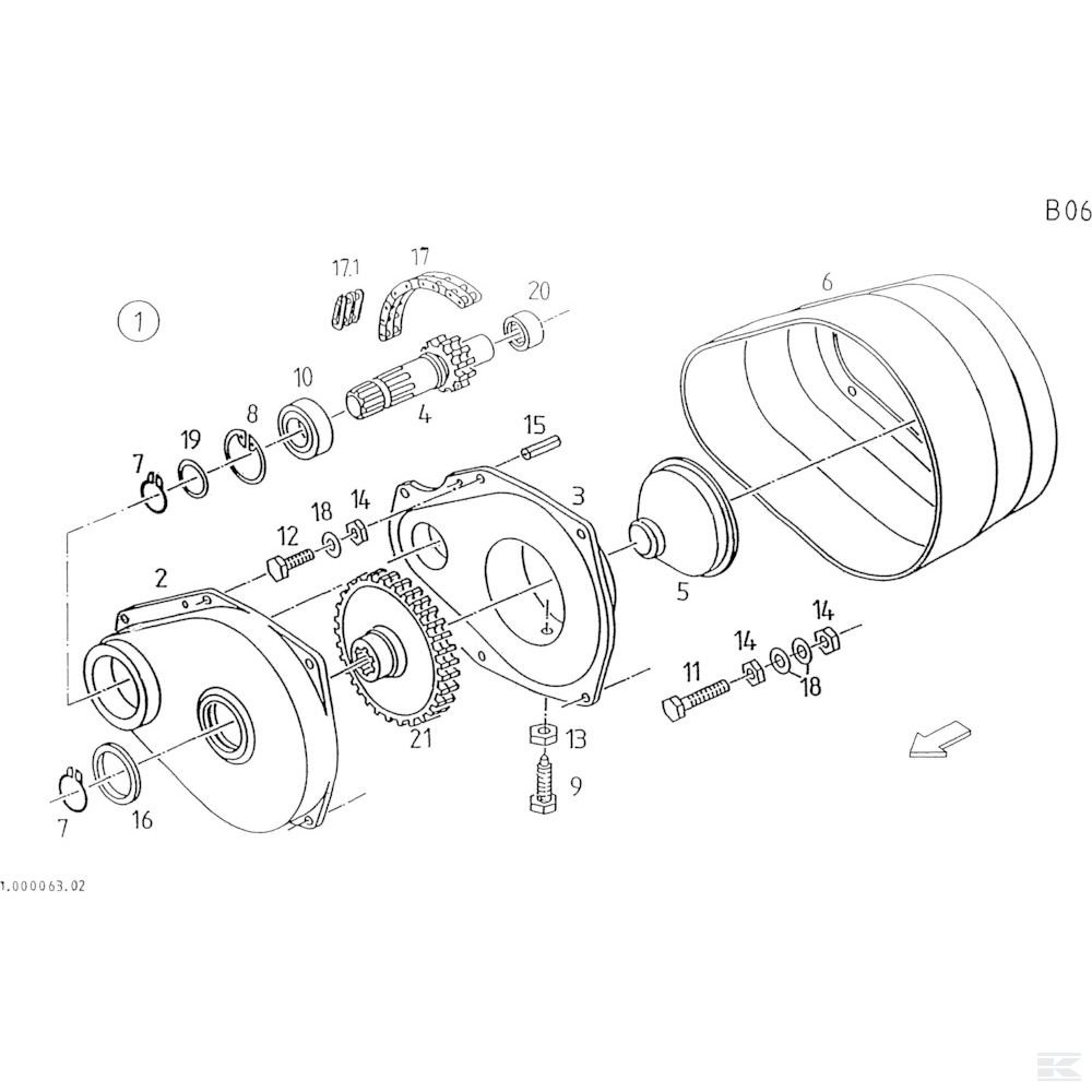 04 Коробка для жатвы Спроектировано для Kverneland 8083T