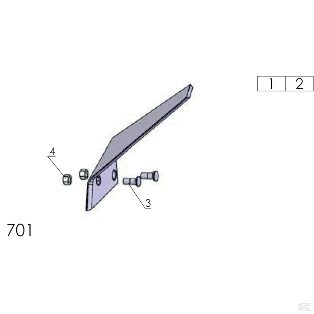 17 Расширяющий борозду нож Спроектировано для Kongskilde DVL-H