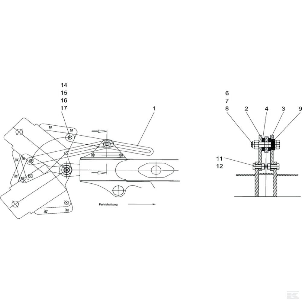 Тормоз наката R 2003/1405 SB Спроектировано для Kongskilde R2003
