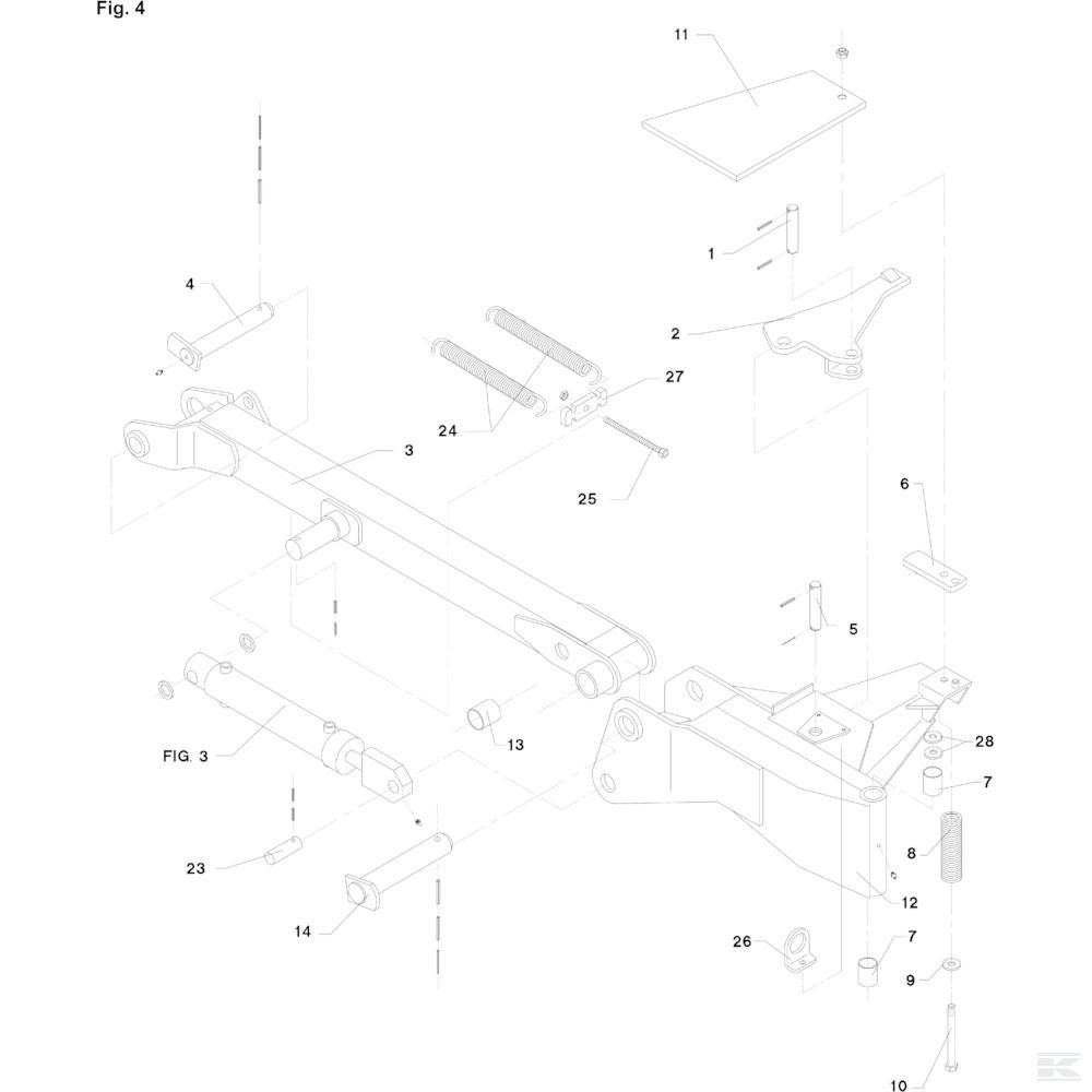 04 Рама Спроектировано для Kongskilde GX 3202SM