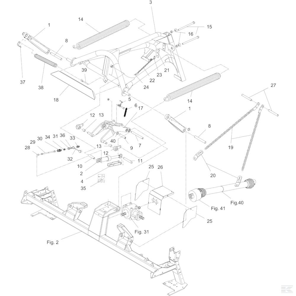 05 Рама подвески Спроектировано для Kongskilde GD 3205FM TD 05 Рама подвески Спроектировано для Kongskilde GD 3205FM TD