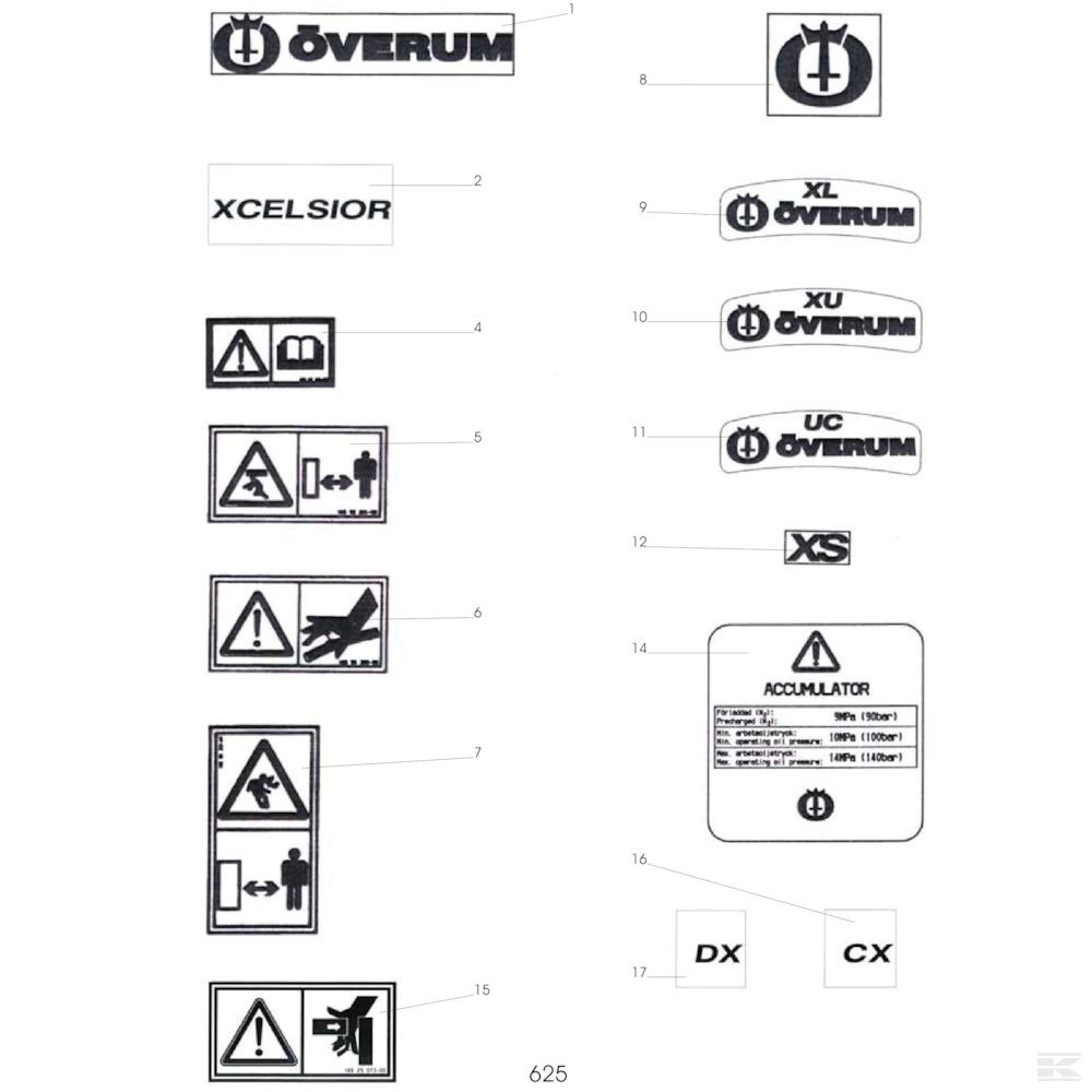 35 Наклейки Спроектировано для Överum 3975 H
