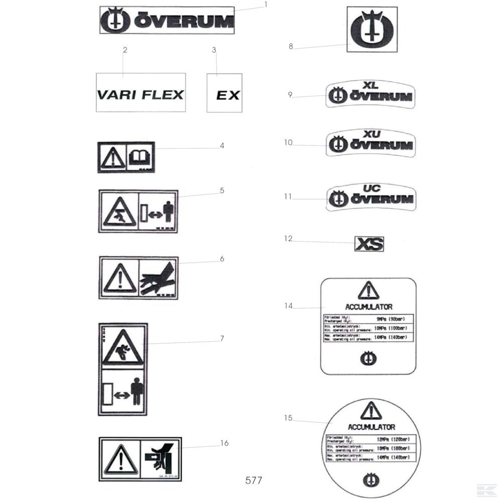 30 Наклейки Спроектировано для Överum 41075H