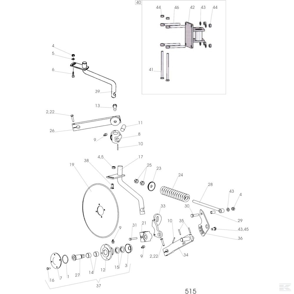 15 Дисковый сошник Спроектировано для Överum 6975 H