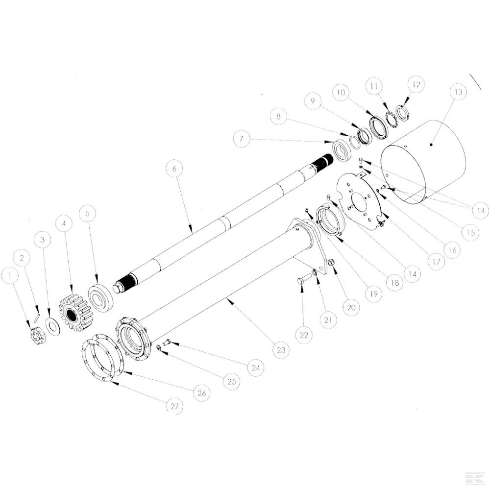 04 Боковая коробка передач Спроектировано для Howard / Kongskilde HK31 400HY