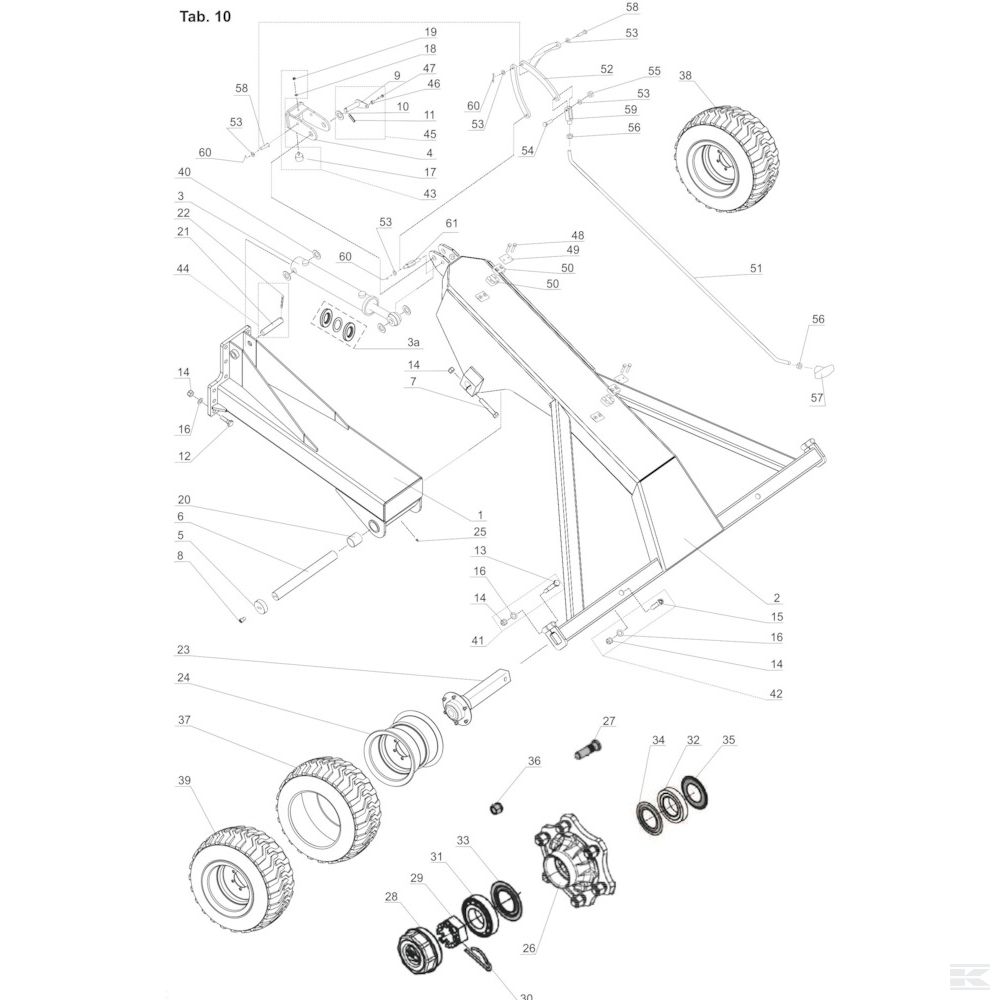 10 Колесо оси Спроектировано для Kongskilde VF 7400