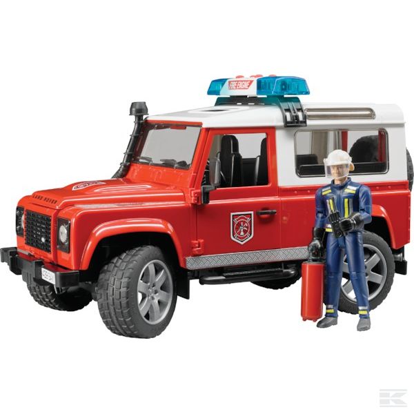 U02596 - пожарная машина Land Rover Defender с фигуркой пожарного