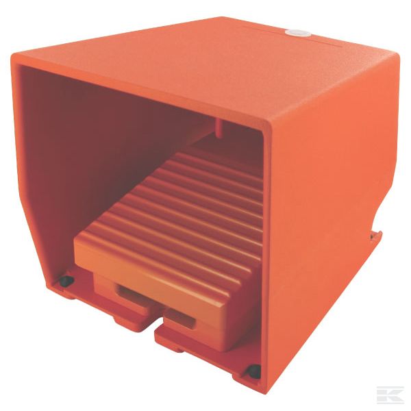 Предохранительный ножной выключатель с защитным кожухом, металлический, оранжевый