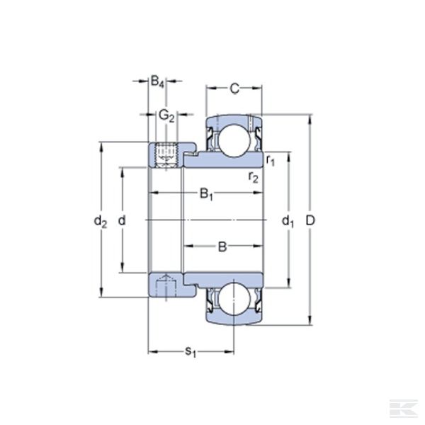 Y-образный шариковый подшипник SKF, серия  YSPAG