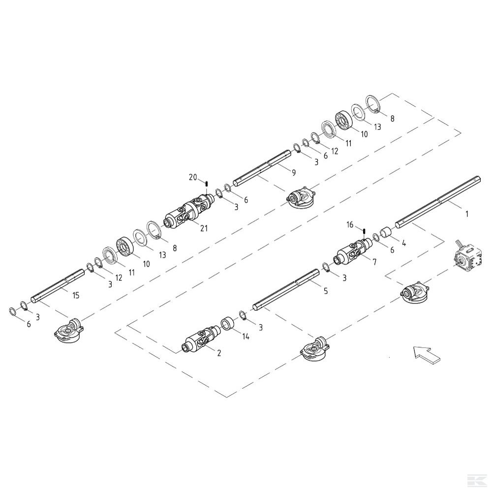 Главный привод, для Taarup TA 8090 C