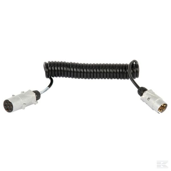 Спиральный кабель 7-полюсный 12В-24В