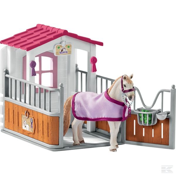 +42368SCH Horse stall with Lusitano mare