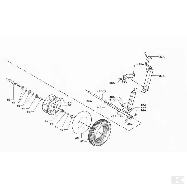 Культиватор Kongskilde - колесо опорное VF 200-300, Vibroflex