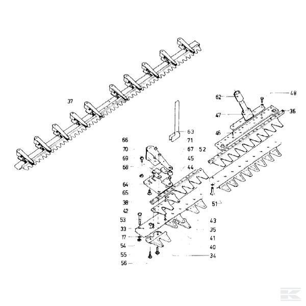 Балки косилочные, подходят для Herder MU 250/300
