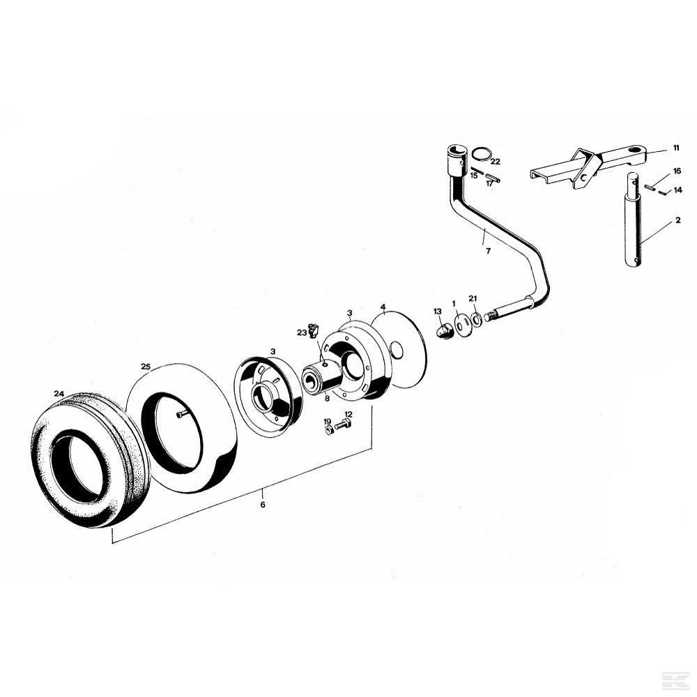 Механизм ходовой 3.50x6 для Deutz-Fahr KH 40