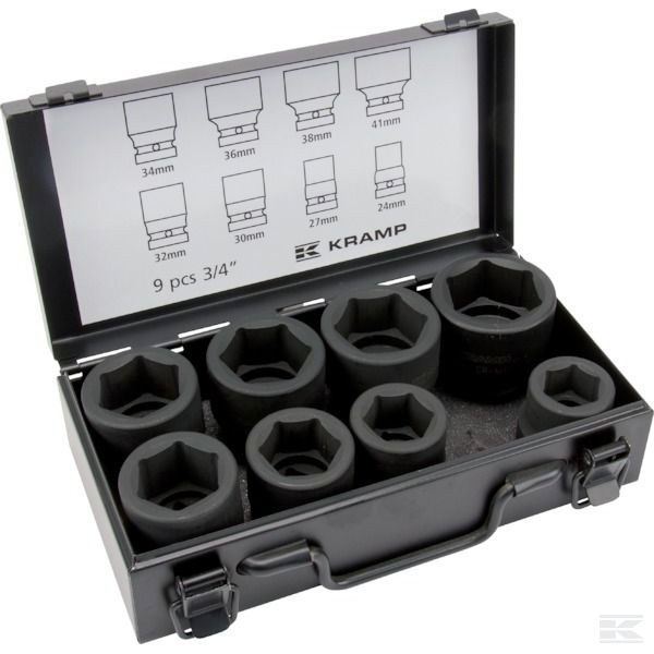 Набор ударных головок 3/4", 8 шт.