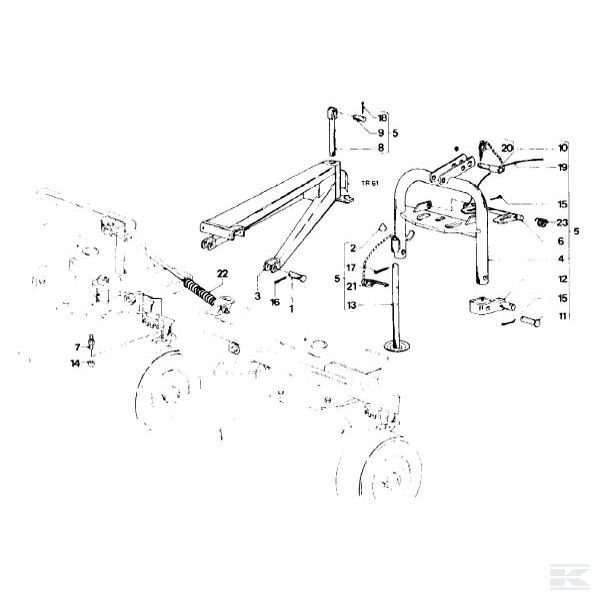 Механизм навески трехточечный, для PZ Fanex 600/730