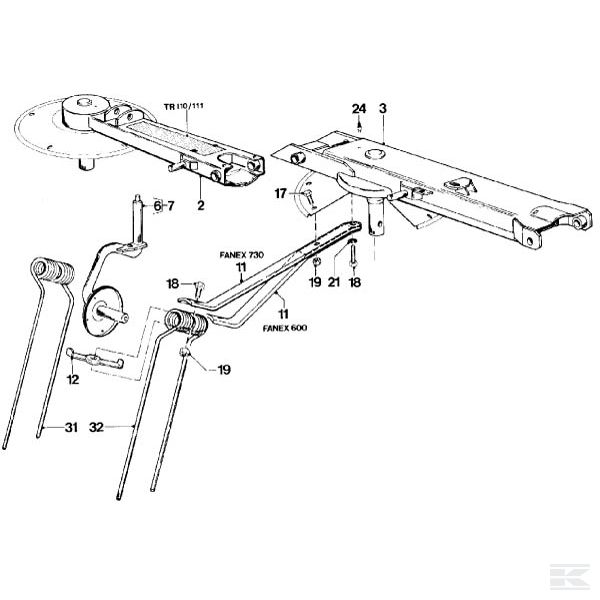 Ротор и зубья, подходит для PZ Fanex 600 / 730