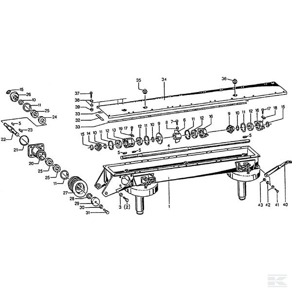 Привод косилочной системы для Niemeyer RO 230 H / 230 HC / 230 HK / 230 FB