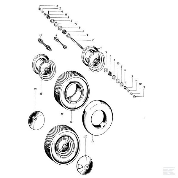 Колесо для Niemeyer HR 462 D (до с/н 4001) / 562 D
