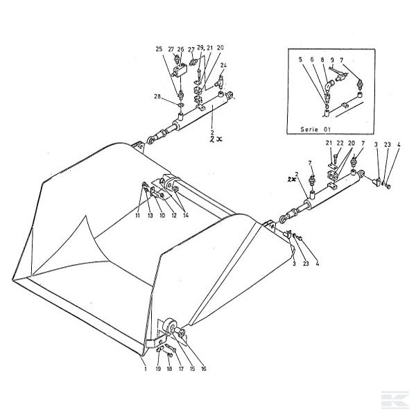 Задняя дверь кузова, открывающаяся вверх, для Trioliet-Mullos Vertifeed 800/1000/1200