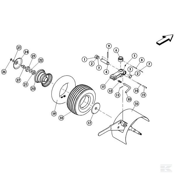 Механизм ходовой  для Kuhn GF 6401 MHO / 8501 TO