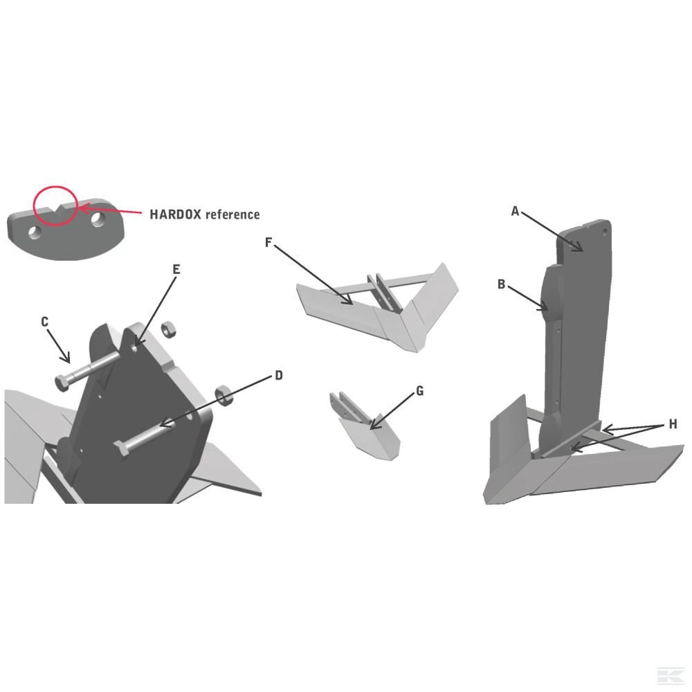 Подпочвенные зубья Batak (тип 70) Подпочвенные зубья Batak (тип 70)