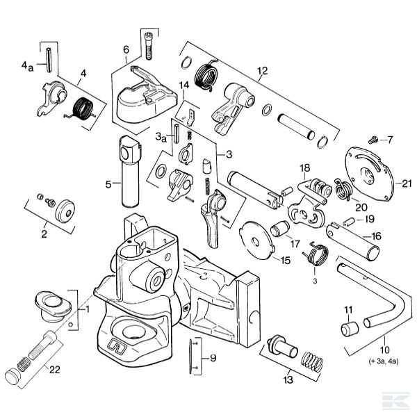 Запасные части для тягово-сцепного устройства, серия RO 873 D (старая система регулировки высоты)