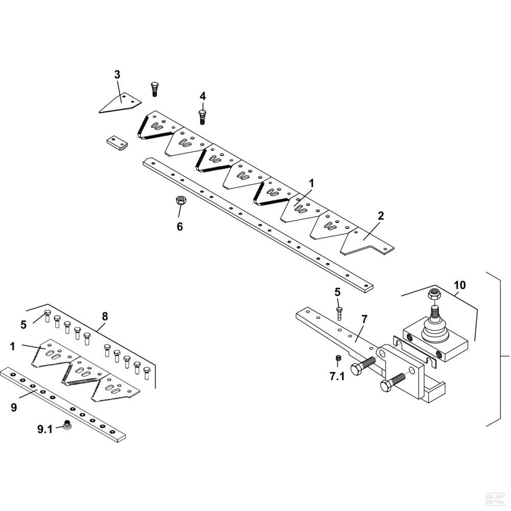 Запчасти для косилочной системы Schumacher EASY CUT II — Case-IHC, кривошипный механизм, 3,00- 4,20 м