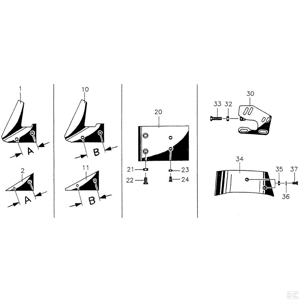 Niemeyer – сошники, защита полевой доски, предплужник для запашки соломы (Delta)