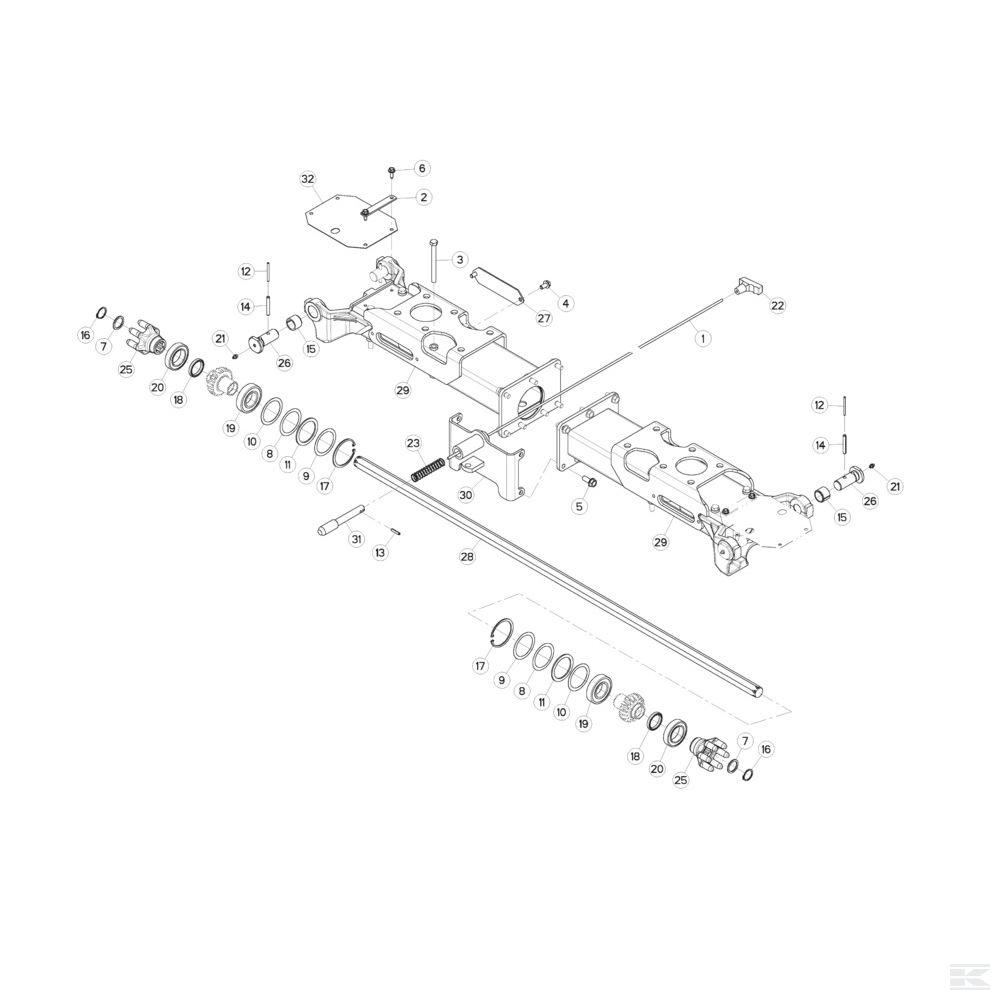 Центральный привод для Kuhn GF 6502