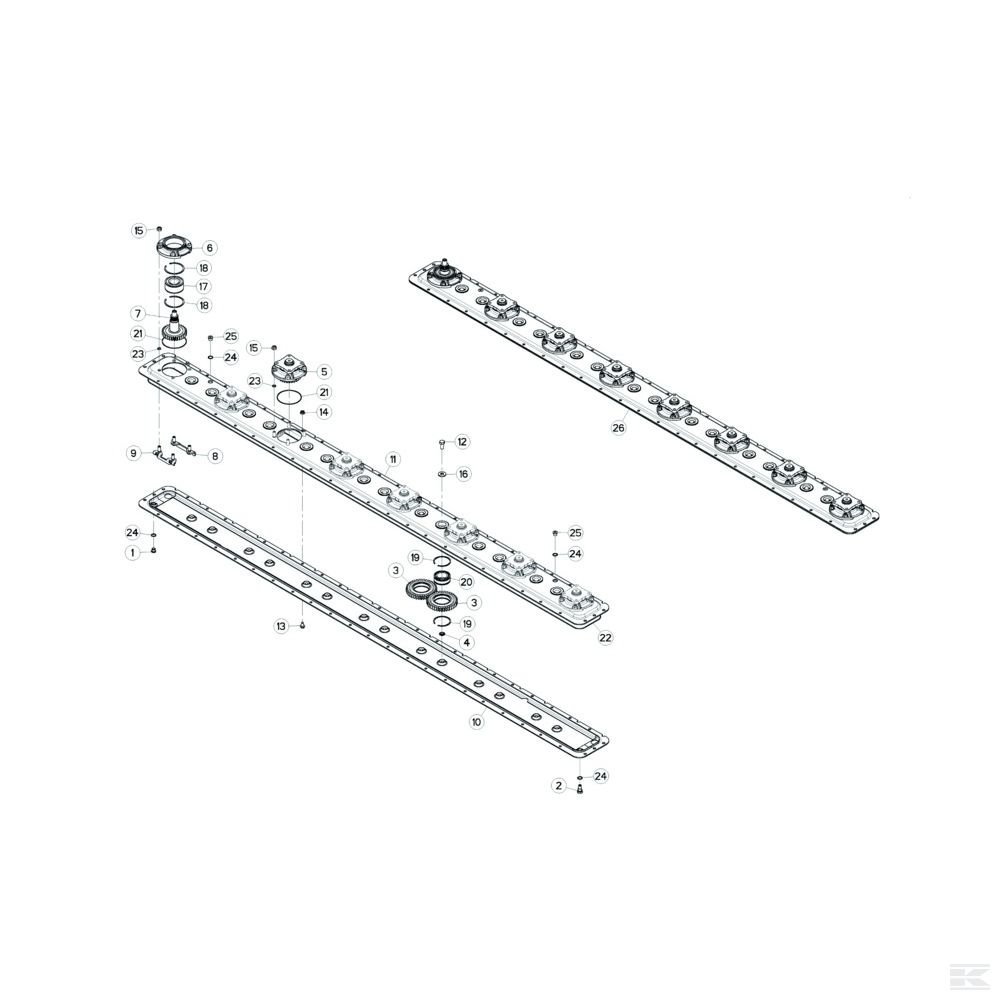 Косилочные балки для Kuhn FC 313 / C0655 -> C1591