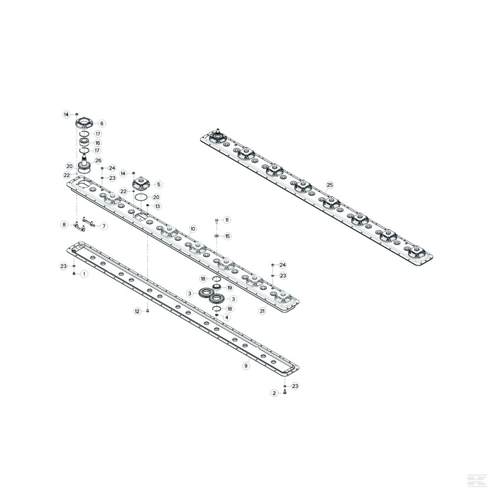 Косилочные балки для Kuhn FC 313 / C1592 -> L0000