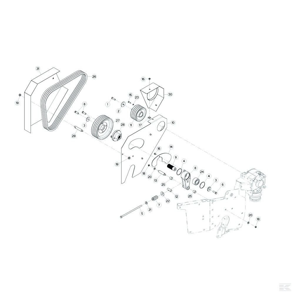 Натяжитель ремня для Kuhn FC 313 / L0000 ->