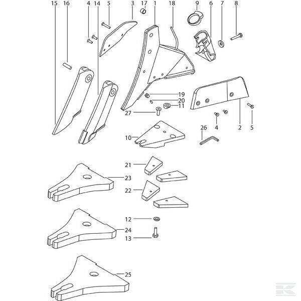для Horsch Airseeder CO – сошник Duett 30 Standard